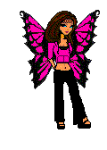 Hot Pink Winged Brunette
